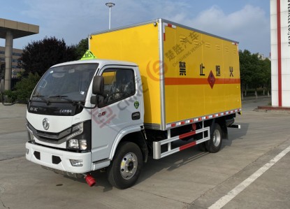 國六東風(fēng)多利卡D6黃牌4.1米二類易燃?xì)怏w廂式運輸車_湖北楚勝汽車