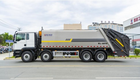 26方重汽汕德卡前四后八壓縮垃圾車_凱力風(fēng)牌KLF5310ZYSZ6型壓縮式垃圾車