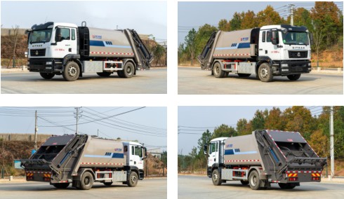 15方重汽汕德卡純電動(dòng)壓縮垃圾車(chē)