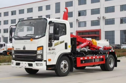重汽豪沃藍(lán)牌勾臂車_楚帝牌DCD5040ZXXZ6型車廂可卸式垃圾車